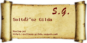 Soltész Gilda névjegykártya